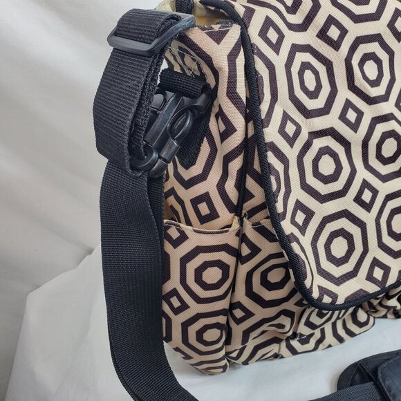 Jonathan Adler Cream Geometric Dash Skip Hop Baby Diaper Messenger bag - Picture 5 of 15